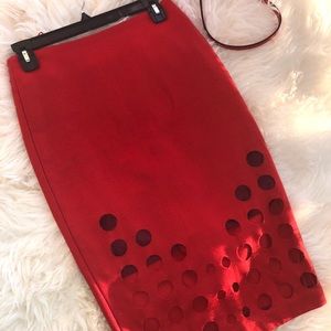 Stunning Coral Pencil Skirt
